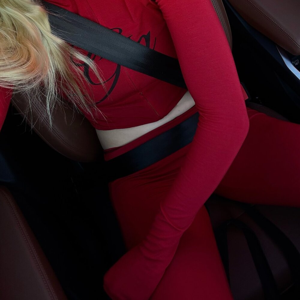 I.am.gia XS red flare trousers